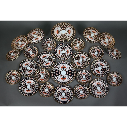 542 - A Royal Crown Derby Imari tea service comprising twelve each cups, saucers and plates, to/w sandwich... 