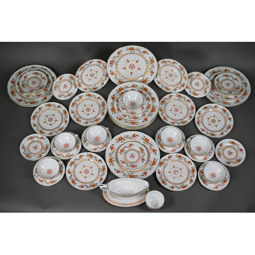 549 - A Royal Worcester 'Chamberlain' pattern part dinner service for twelve, 52 pieces