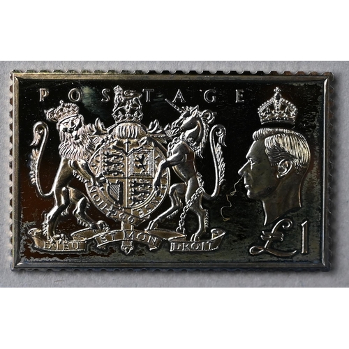 69 - The Empire Collection - 25 silver gilt stamps, Hallmark Replicas Ltd., London import 1980/1, 15oz to... 