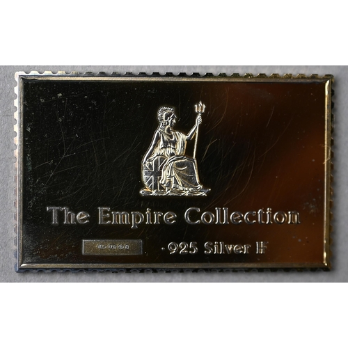 69 - The Empire Collection - 25 silver gilt stamps, Hallmark Replicas Ltd., London import 1980/1, 15oz to... 
