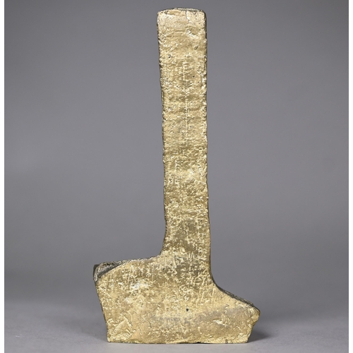 1008 - In the manner of Kosta Alex (1925-2005) a gilt bronze sculpture, after the Easter Island heads, 17 c... 