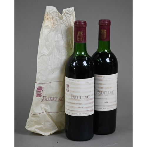 1026 - Seven bottles of 1974 Chateau Latour Pauillac red wine in original printed tissue wraps (some incomp... 