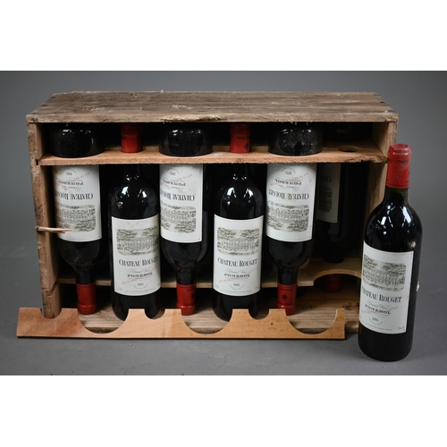 1029 - A case of 1995 Chateau Rouget Grand Vin Pomerol red wine (12)