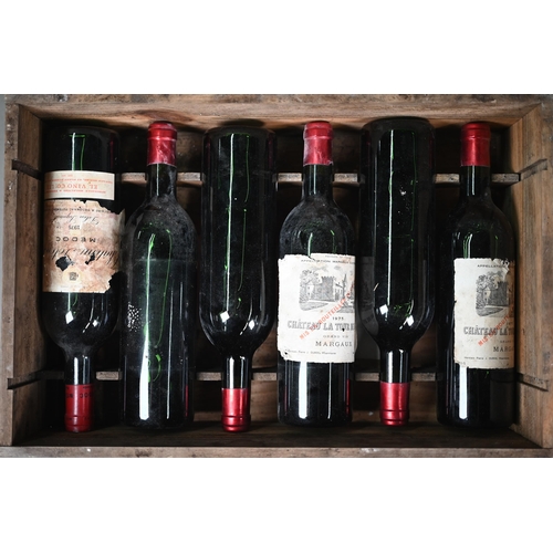 1030 - Five bottles of 1975 Chateau Latour De Mons Grand Vin Margaux red wine (labels loose/detached) to/w ... 