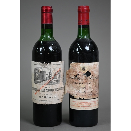 1030 - Five bottles of 1975 Chateau Latour De Mons Grand Vin Margaux red wine (labels loose/detached) to/w ... 