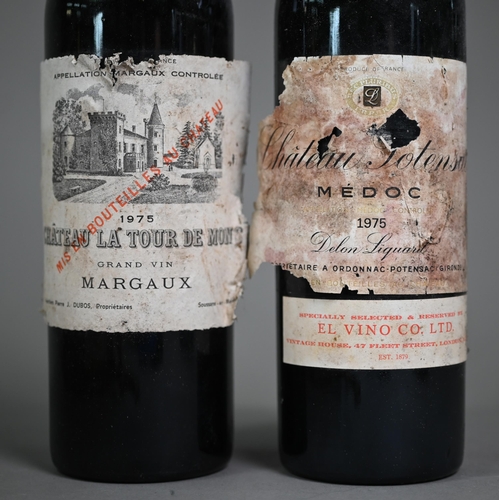 1030 - Five bottles of 1975 Chateau Latour De Mons Grand Vin Margaux red wine (labels loose/detached) to/w ... 