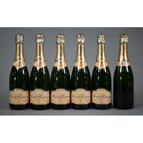 1032 - Six bottles of Benoit Cocteaux Grand Reserve Chardonnay Champagne (750ml) (6)