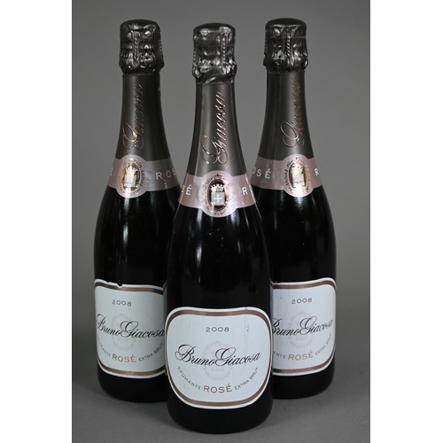 1033 - Eight bottles of A Montgenost Jean Larrey Cuvee Rose Champagne, three bottles of Italian Bruno Giaco... 