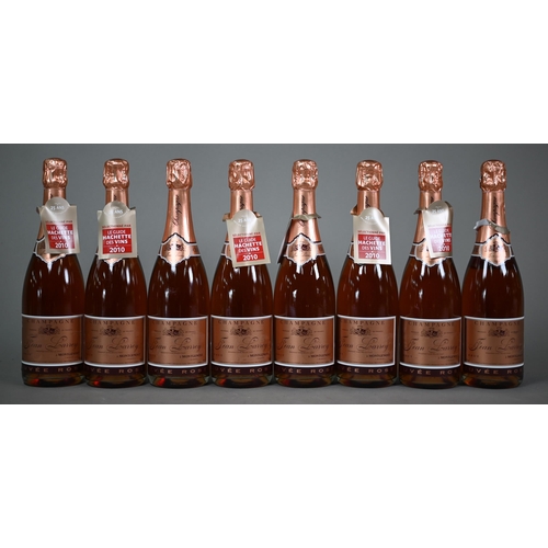 1033 - Eight bottles of A Montgenost Jean Larrey Cuvee Rose Champagne, three bottles of Italian Bruno Giaco... 