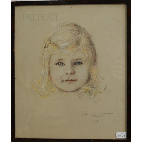 622 - William Henry Margetson (1861-1940) - 'Prudence', pencil and pastel, signed lower right and dated 19... 