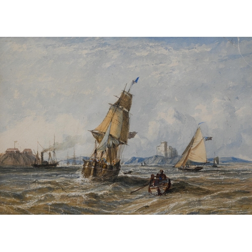 673 - Two 19th century maritime watercolours, 15 x 22 cm (2)