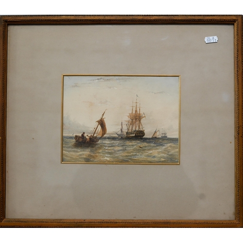 673 - Two 19th century maritime watercolours, 15 x 22 cm (2)