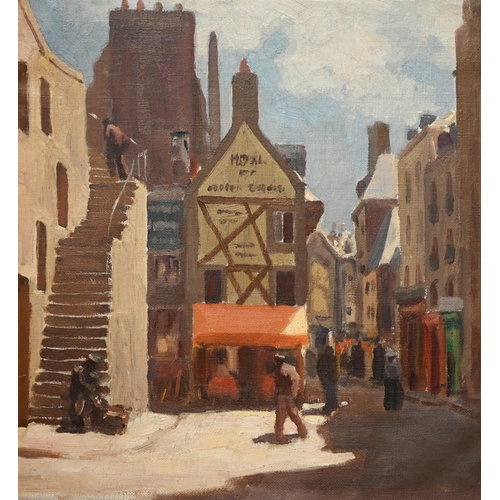 677 - Cecil Allen Mold (1905-52) - 'Brittany, St Malo', oil on canvas, 36 x 33 cm