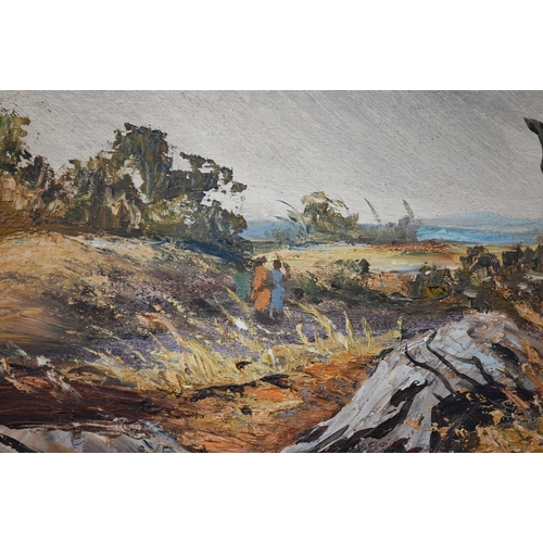 678 - Gabriel Ellison (1930-2017) - Zambian landscape with tree, oil on board, signed lower right, 57 x 80... 