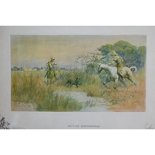 694 - Charles Johnson Payne 'Snaffles' (1884-1967) - 'Getting Cantankerous', colour lithograph, pencil sig... 