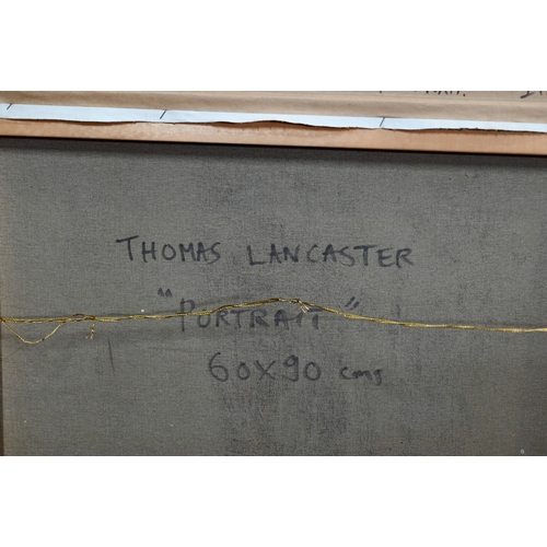 705 - Thomas Lancaster - 'Portrait', oil on canvas, signed lower right, 89 x 59 cm