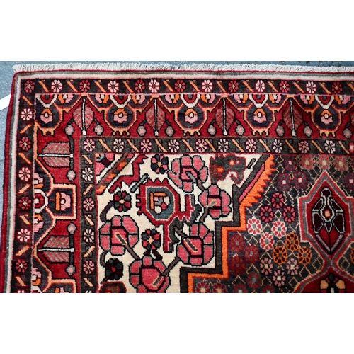740 - A contemporary central Persian Bakhtiar camel rug, 203 cm x 154 cm