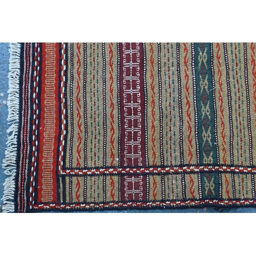 741 - A North East Persian flat woven Sumak Kelim, 195 cm x 150 cm