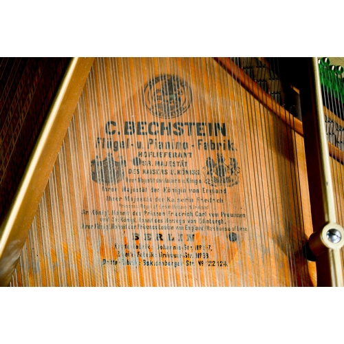 809 - C. Bechstein, a late 19th century baby grand piano, presented in a flat ebonised finish, frame no. 3... 