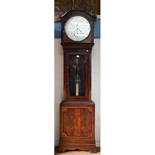 887 - Robert Roskell, Liverpool, a good inlaid mahogany longcase regulator, the substantial fully arched b... 