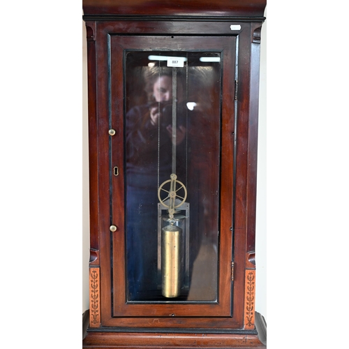 887 - Robert Roskell, Liverpool, a good inlaid mahogany longcase regulator, the substantial fully arched b... 