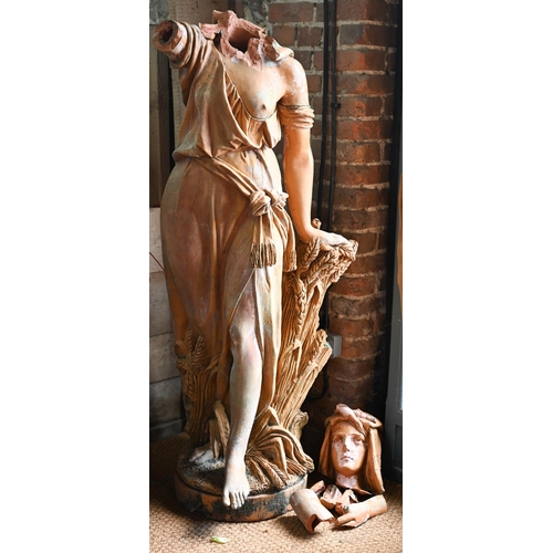 902 - A scarce set of weathered life-size Italian terracotta figures of 'The Four Seasons', late 19th/20th... 