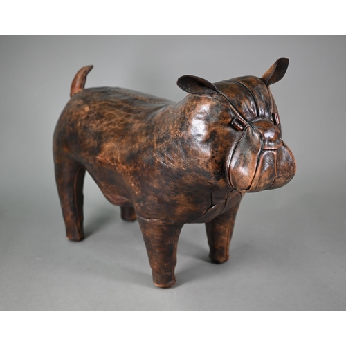 903 - Dimitri Omersa, a large handmade leather bulldog as retailed by Abercrombie & Fitch and Liberty,... 