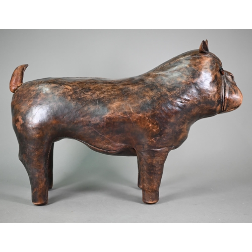 903 - Dimitri Omersa, a large handmade leather bulldog as retailed by Abercrombie & Fitch and Liberty,... 