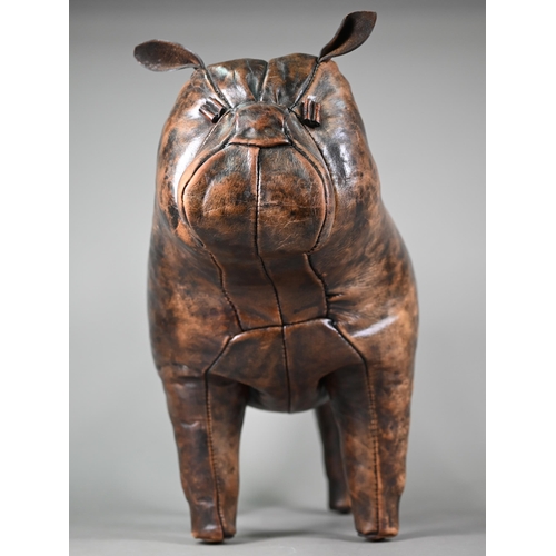 903 - Dimitri Omersa, a large handmade leather bulldog as retailed by Abercrombie & Fitch and Liberty,... 