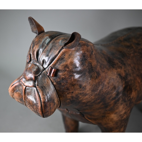 903 - Dimitri Omersa, a large handmade leather bulldog as retailed by Abercrombie & Fitch and Liberty,... 