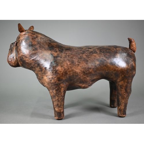 903 - Dimitri Omersa, a large handmade leather bulldog as retailed by Abercrombie & Fitch and Liberty,... 