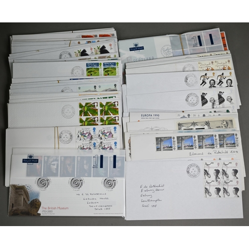 910 - A large collection of Royal Mail and other commemorative first day covers and stamps addressed to Ed... 