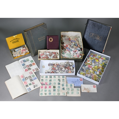 917 - An album of Victorian and early 20th century British Empire and foreign postage stamps, to/w an albu... 