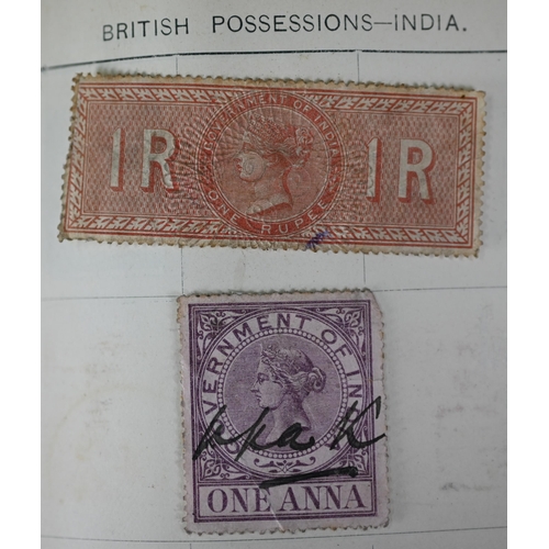 917 - An album of Victorian and early 20th century British Empire and foreign postage stamps, to/w an albu... 