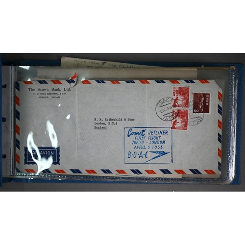 918 - A collection of Air Mail covers, including two Air Crash Salvage (Singapore 1954 from Melbourne and ... 