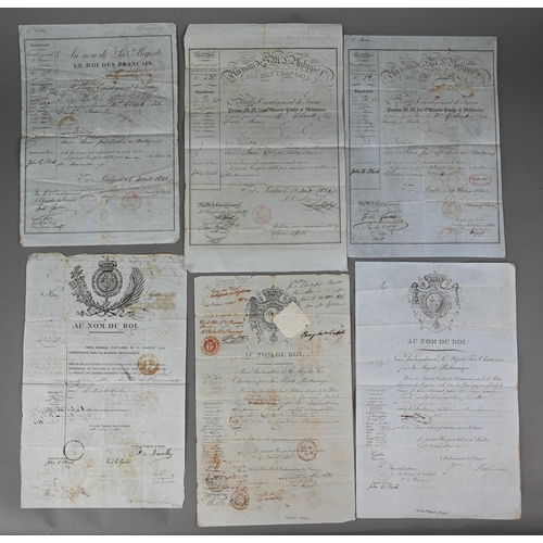 923 - A collection of twenty-two early 19th century passports and permits to travel in Europe (1823 - 1857... 