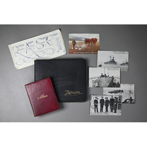 936 - A World War I Naval autograph album, containing verses, jokes, sketches and paintings, etc, to/w a s... 