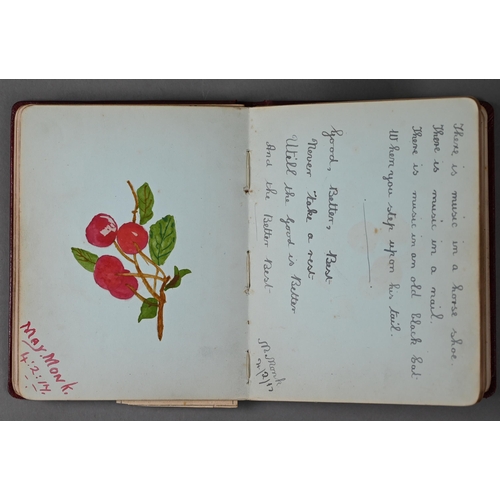 936 - A World War I Naval autograph album, containing verses, jokes, sketches and paintings, etc, to/w a s... 