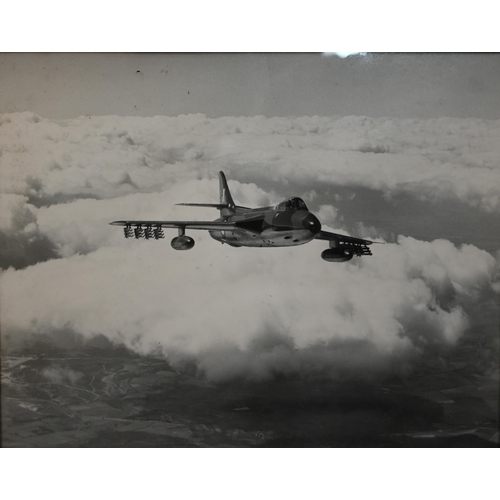 937 - A Hawker presentation model of a Hawker Hunter jet, the stand with dedication plate to Leonard Pugh,... 