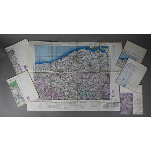 939 - A collection of 17 World War II Army/Air maps of Northern France and surrounding areas - apparently ... 