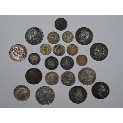 966 - Silver coinage including Maundy issues (no sets): Fourpence - 1713/1836; Threepence 1766/1861/73/75;... 