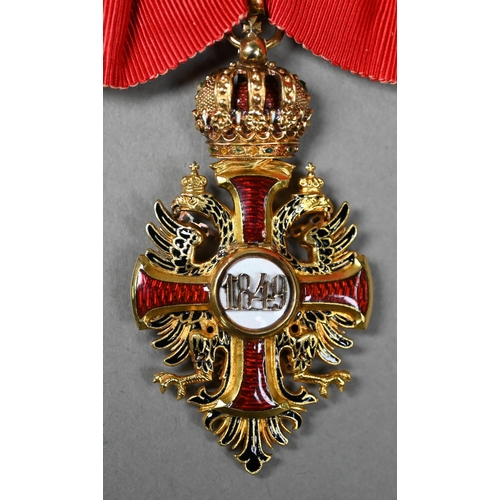 968 - Imperial Austrian Order of Franz Joseph (1849), a very good, rare and early Commanders neck badge in... 