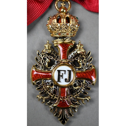 969 - Imperial Austrian Order Of Franz Joseph (1849), a rare and fine Commanders neck badge and breast sta... 