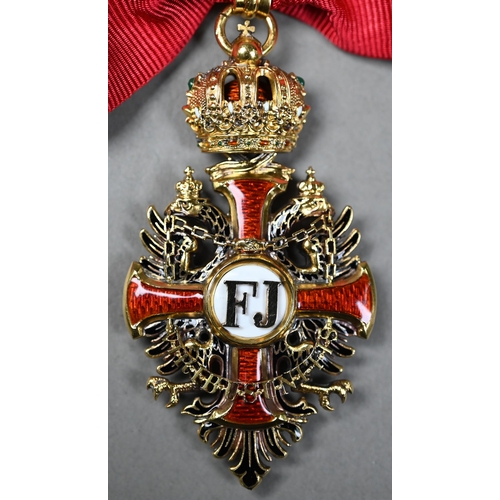 969 - Imperial Austrian Order Of Franz Joseph (1849), a rare and fine Commanders neck badge and breast sta... 