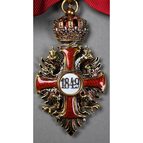 969 - Imperial Austrian Order Of Franz Joseph (1849), a rare and fine Commanders neck badge and breast sta... 