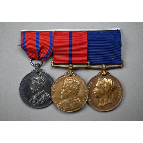 970 - A trio of Metropolitan Police medals to P.C. W. Cudmore, K Div. comprising a Victorian jubilee medal... 