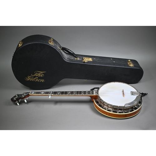 986 - A Gibson Mastertone Earl Scruggs banjo with case, serial no.4017, model standard