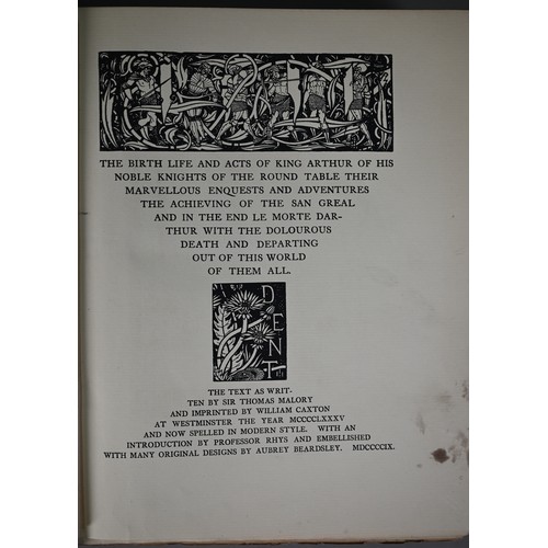 927 - Beardsley, Aubrey (ill.) and Mallory, Sir Thomas, Le Morte d'Arthur, 2nd, ltd to 1000 UK copies, Den... 