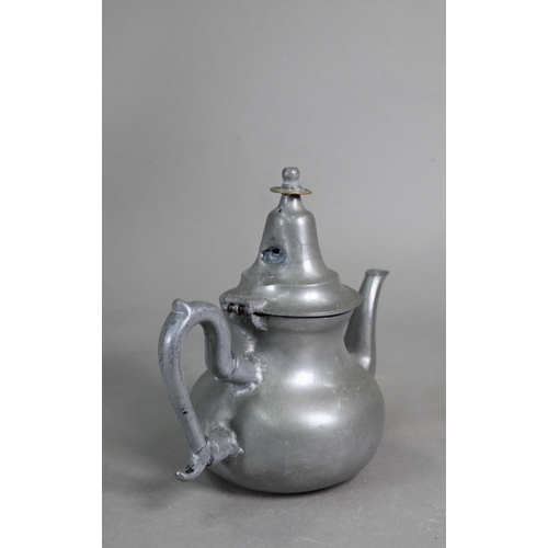 432 - A collection of Asian Middle-Eastern metal wares including a white metal embossed scroll/document ho... 