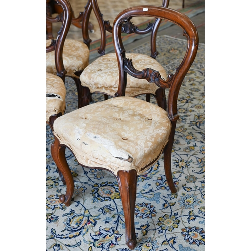 123 - # A set of four Victorian rosewood dining chairs (4)